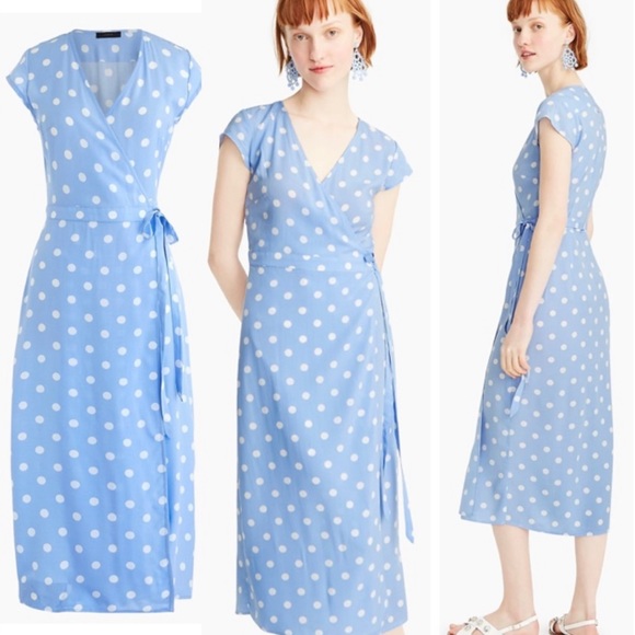 J. Crew Dresses & Skirts - NWOT J.Crew Polka Dot Wrap Dress, Size XS